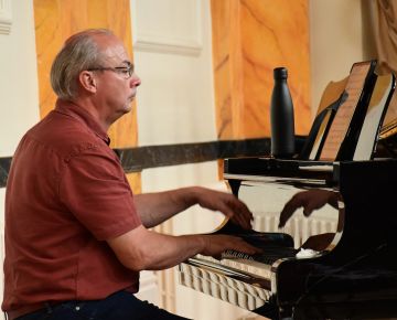 Colin Druce, our virtuoso pianist - 212 pages of nonstop music making!